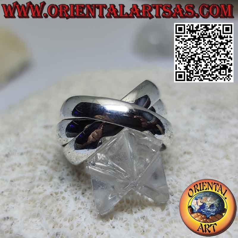 925er Silberring mit drei Ringen, 5 mm. * 2mm. (Cartier-Modell)