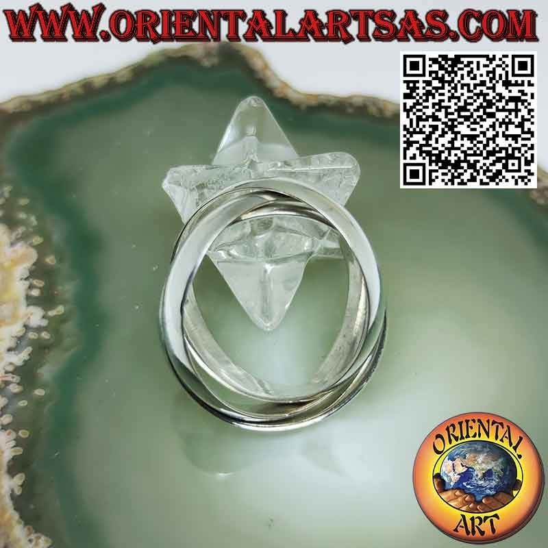 Anillo de plata 925 con 3 círculos de 5 mm. * 1,5 mm. (modelo Cartier)
