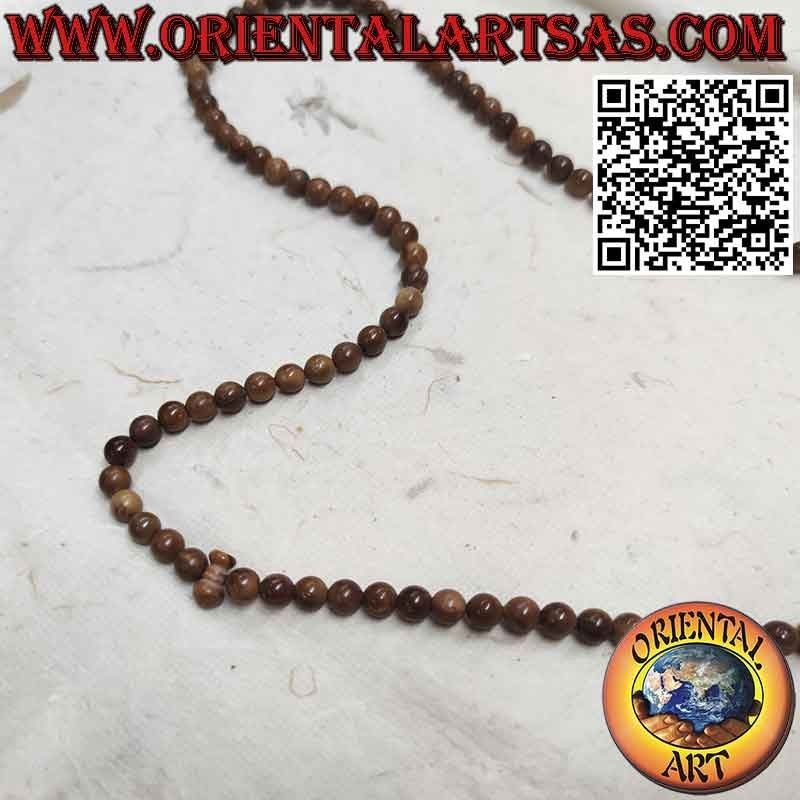Tasbih musulmán, 99 cuentas de 8 mm. en semillas de Kuka Koka (Piassava)