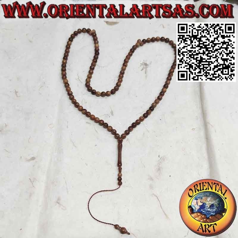 Muslim Tasbih, 99 Beads 8mm. in seeds of Kuka Koka (Piassava)