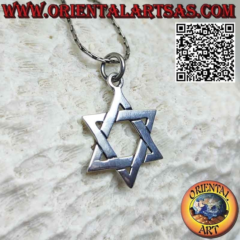 Colgante de plata, estrella de David o mejor el escudo de David, estrella judía