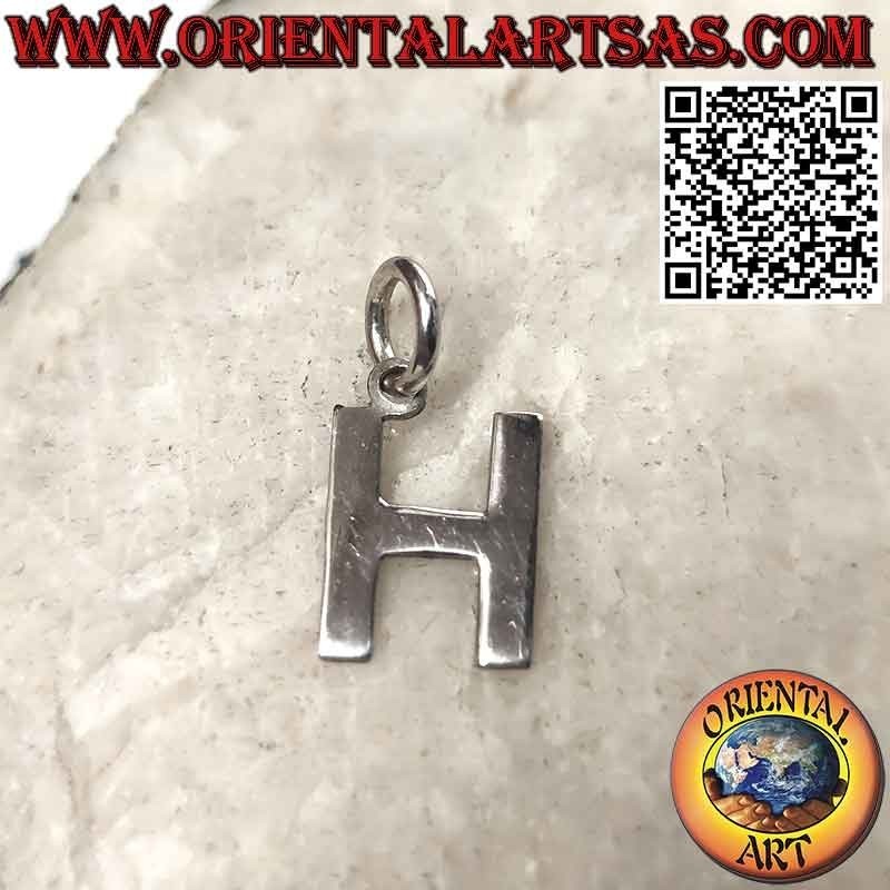 Ciondolo in argento, lettera / iniziale in stampatello maiuscolo (mm. 12x1)