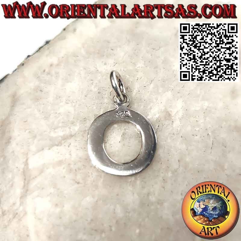 Colgante de plata, letra/inicial en mayúsculas (12x1)