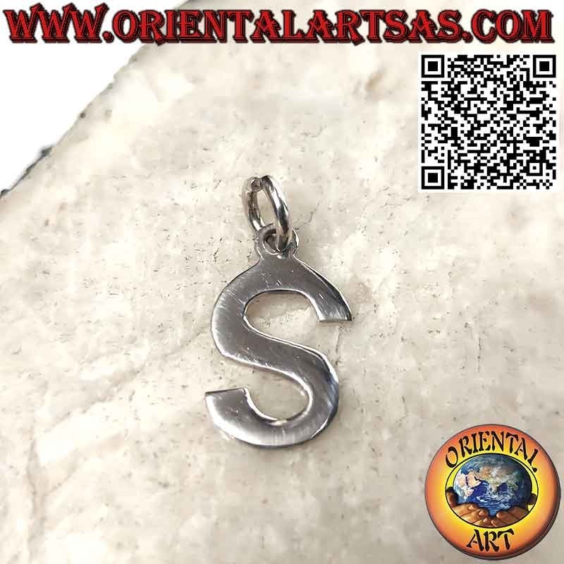 Colgante de plata, letra/inicial en mayúsculas (12x1)
