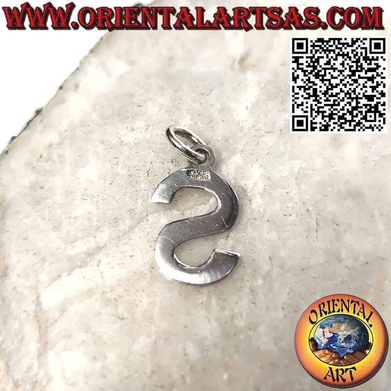 Silver pendant, letter / initial in capital letters (12x1)