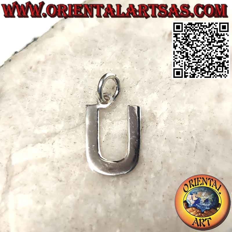Ciondolo in argento, lettera / iniziale in stampatello maiuscolo (mm. 12x1)