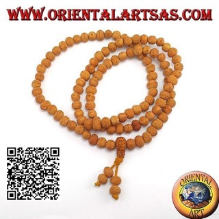 Chapelet Mala Mālā (Japamālā) de 108 perles semi bodhi de 9 mm.