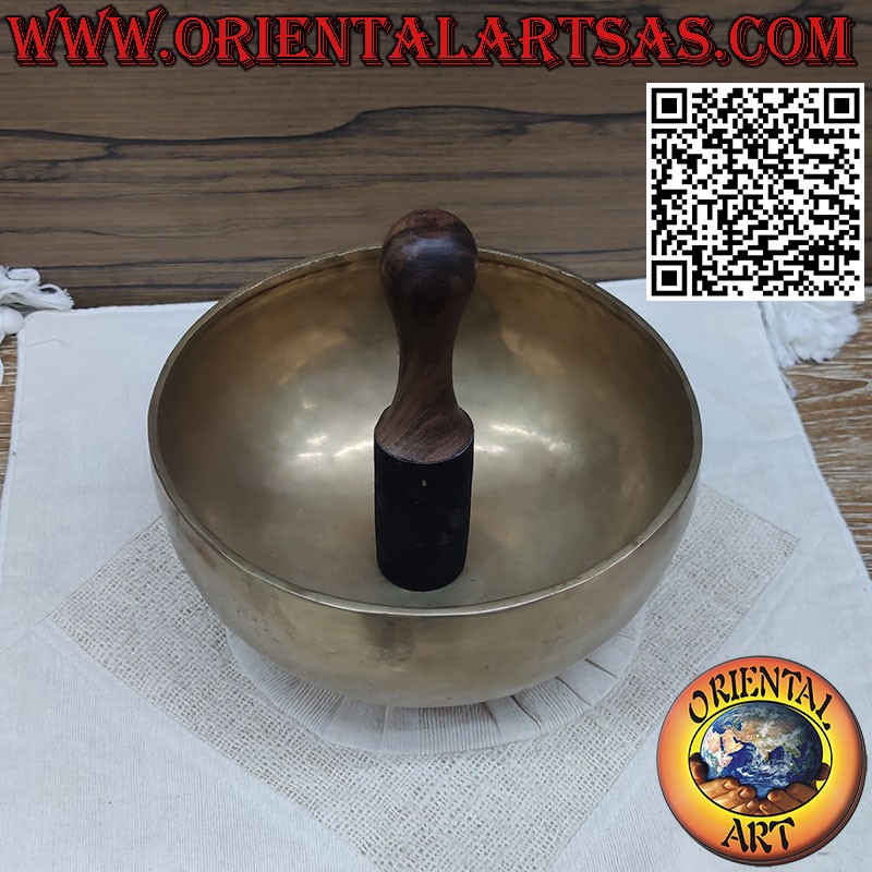 Campana tibetana hecha a mano, diámetro 22,5 cm. de 1390gr, 146hz