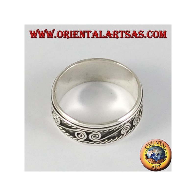 Ring Rekord in Anti-Stress-Schwenk Silber mit S Spiralen