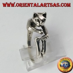 Silberring Katze