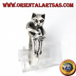 Silberring Katze
