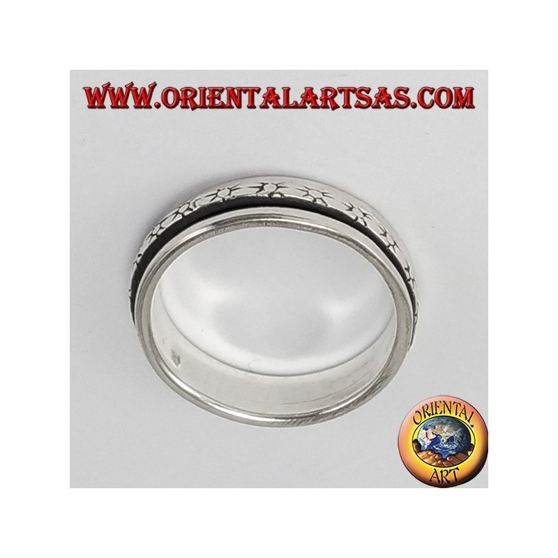 Silber Drehring mit Sonnen