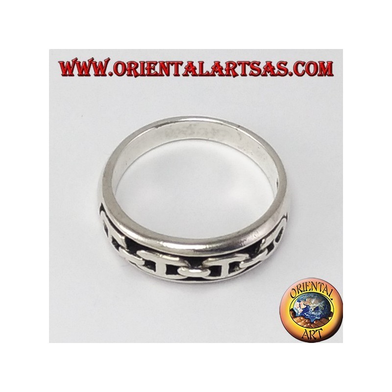 registro Anillo de plata con cadena de alivio
