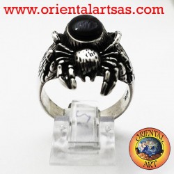 Anello Ragno con onice in argento Tarantola