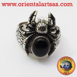 Anello Ragno con onice in argento Tarantola