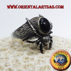 Anello Ragno con onice in argento Tarantola