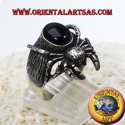 Anello Ragno con onice in argento Tarantola