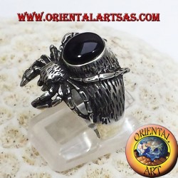 Anello Ragno con onice in argento Tarantola