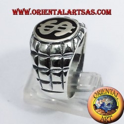 anello in argento con simbolo del dollaro