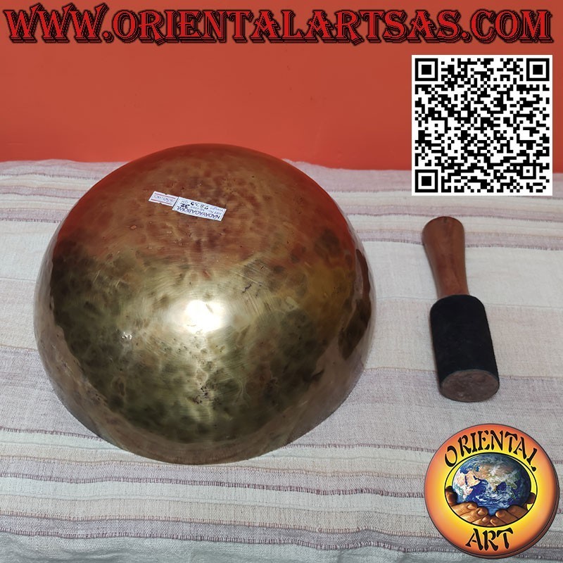 Tibetische Glocke 32 cm Ø, Hz 98, Gewicht 2830g komplett mit Klöppel
