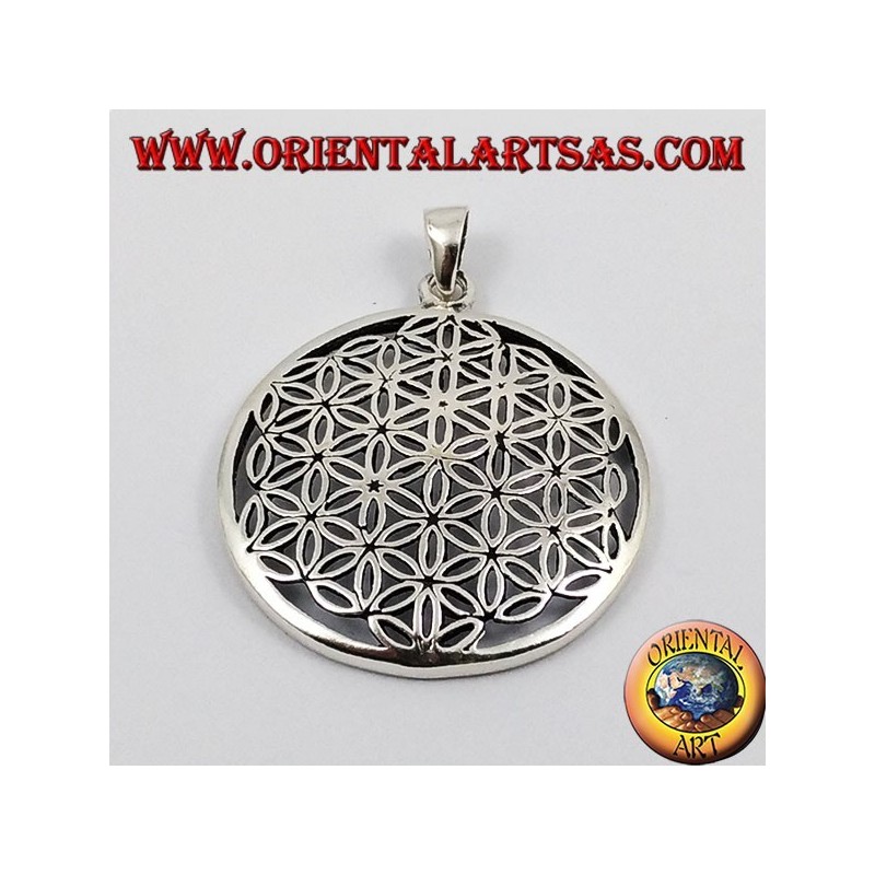 Silber Anhänger, Blume des Lebens