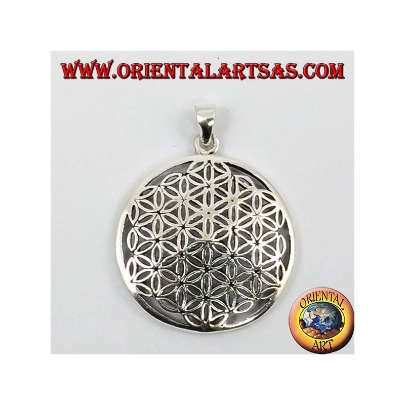 Pendentif argent, Fleur de Vie