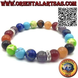 Seven Chakra 8mm Natural Stone Stretch Bracelet