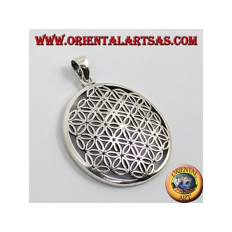 Silver Pendant, Flower of Life