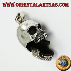 Silver pendant Skull with movable mandible