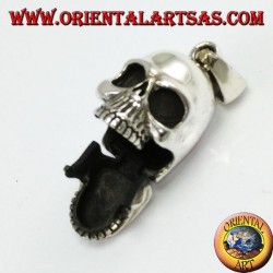 Silver pendant Skull with movable mandible
