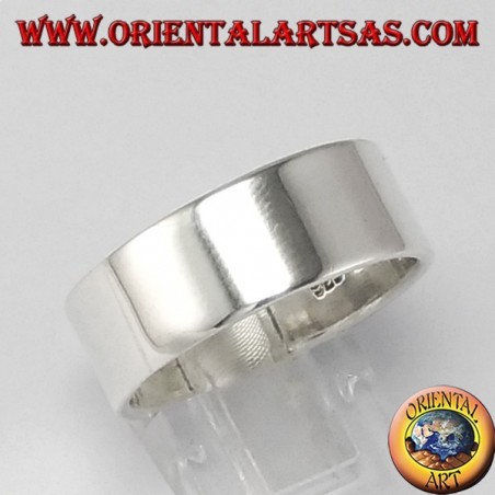 Anello d'argento, fascia piatta da 8 mm. 