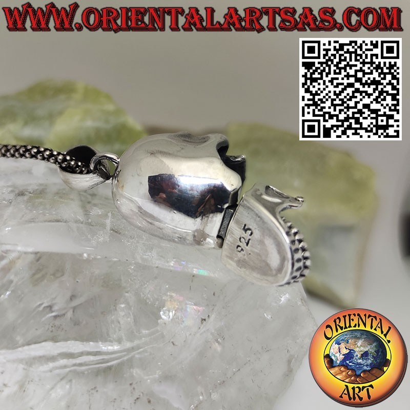 Silver pendant Skull with movable mandible