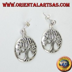 pendiente de plata, árbol de la vida