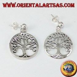 pendiente de plata, árbol de la vida