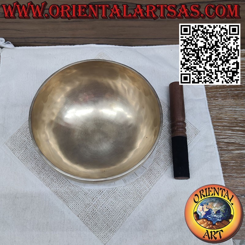 Tibetische Glocke 20 cm Ø, Hz 208, Gewicht 1082gr. komplett mit Klöppel