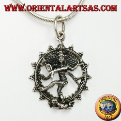 Silberner Anhänger, Shiva Nataraja kosmischer Tanz