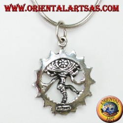 Silver pendant, Shiva nataraja cosmic dance
