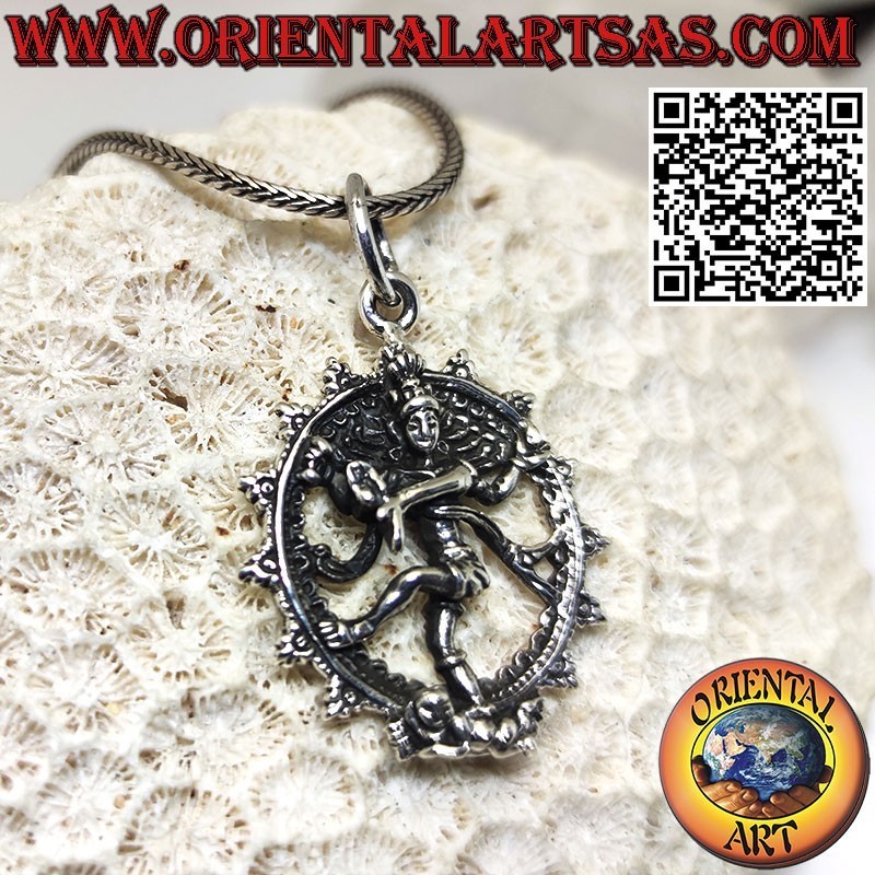 Silver pendant, Shiva lord of the nataraja cosmic dance