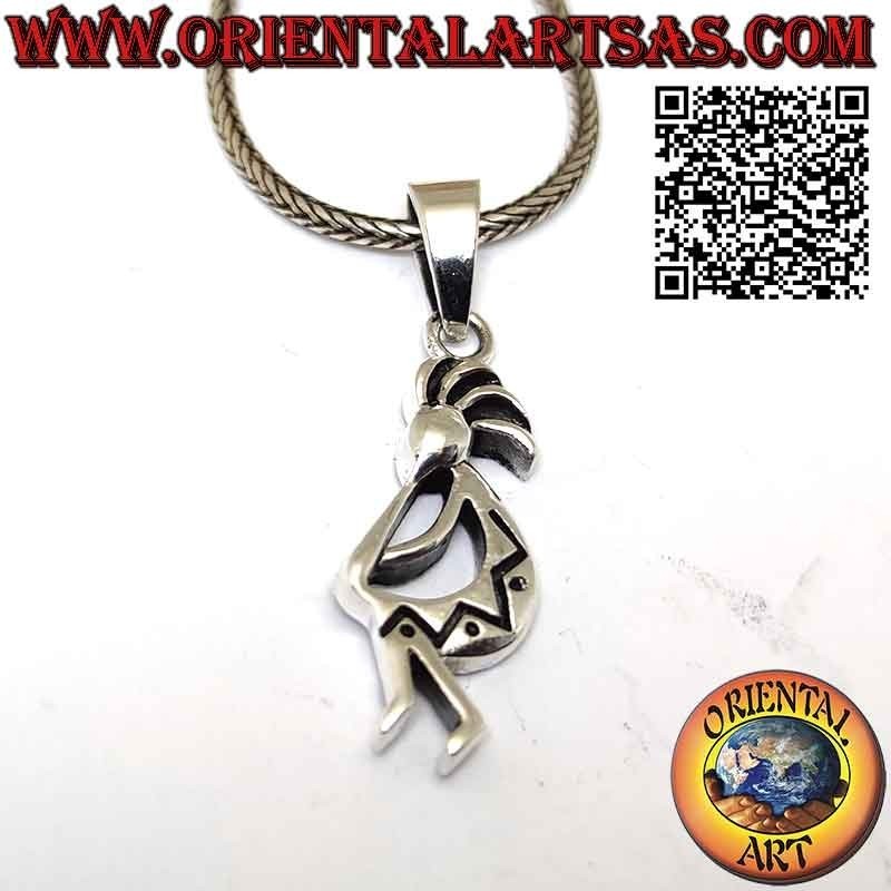 Pendentif en argent Kokopelli symbole de joie et de fertilité
