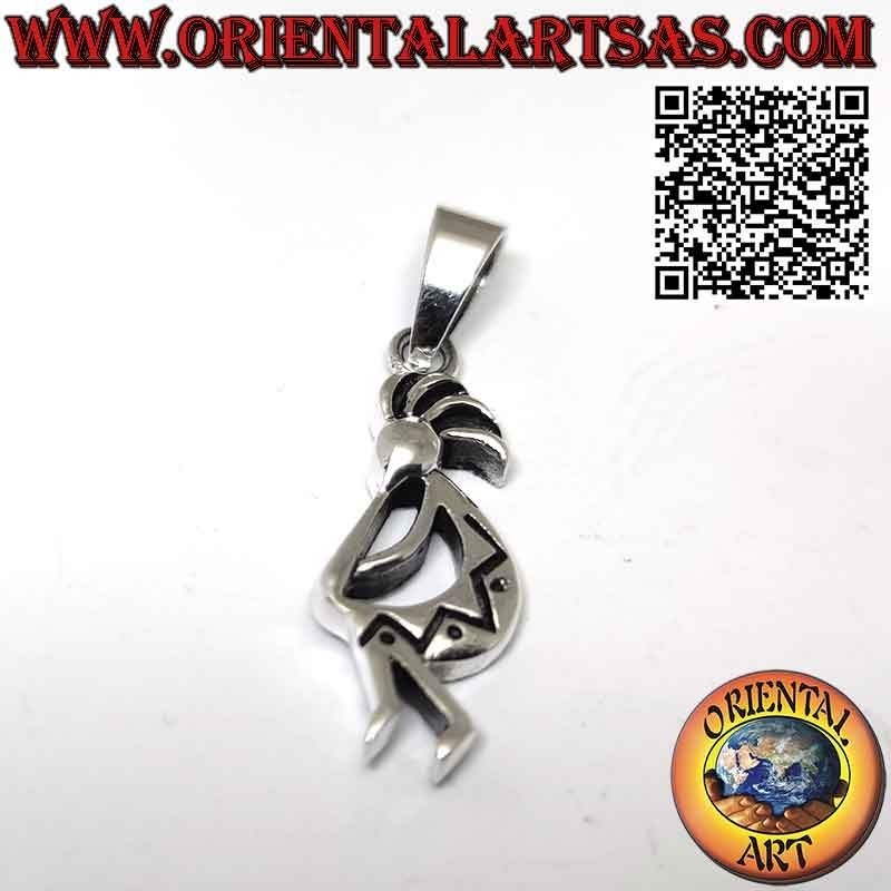 Pendentif en argent Kokopelli symbole de joie et de fertilité