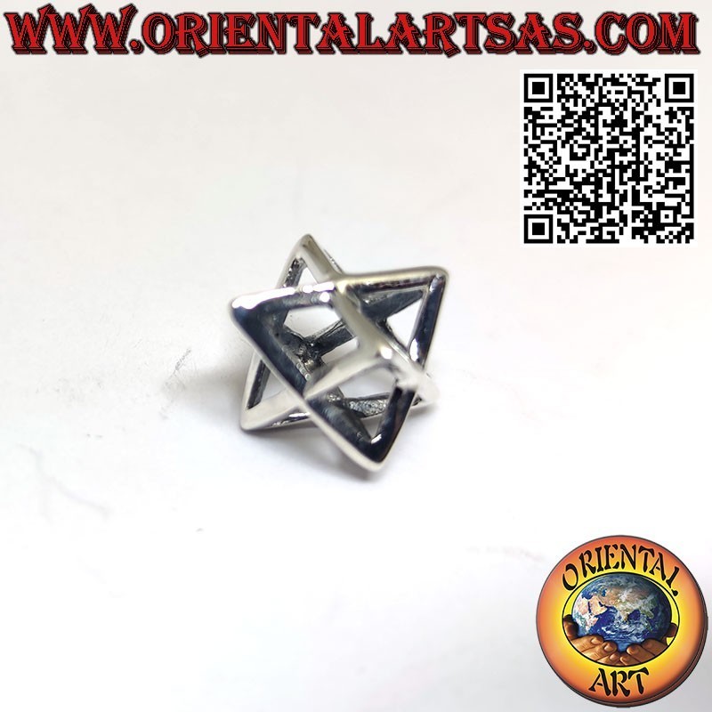 Ciondolo in argento della Merkaba (Mer-Ka-Ba) senza gancio