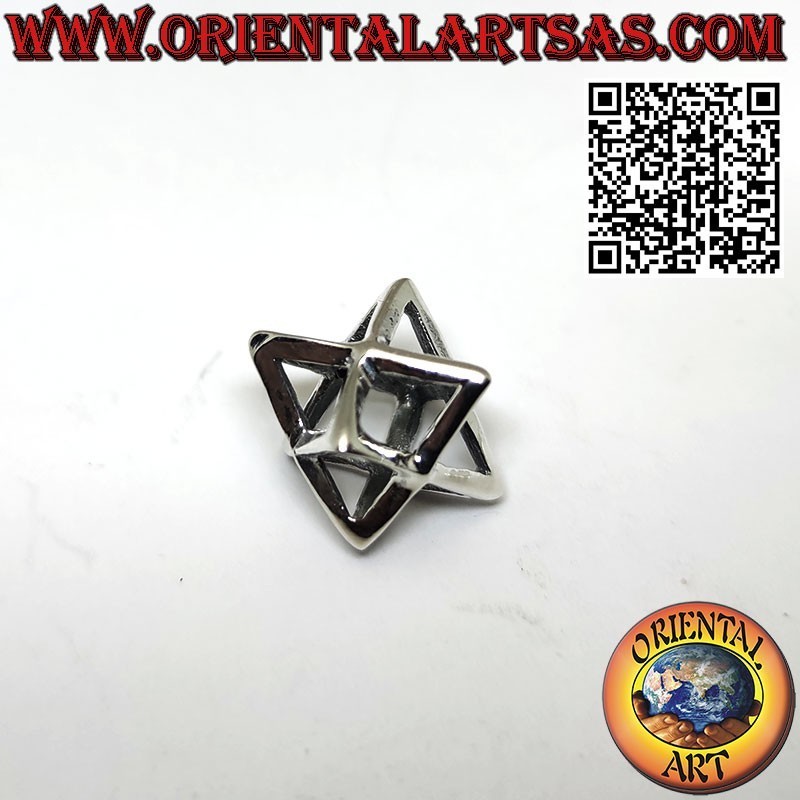 Ciondolo in argento della Merkaba (Mer-Ka-Ba) senza gancio
