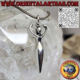 Pendentif en argent, la triple déesse Mère Wiccan