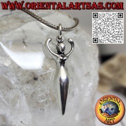 Silberner Anhänger, die dreifache Wicca-Muttergöttin