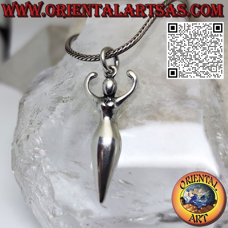 Colgante de plata, la triple diosa Madre Wiccana