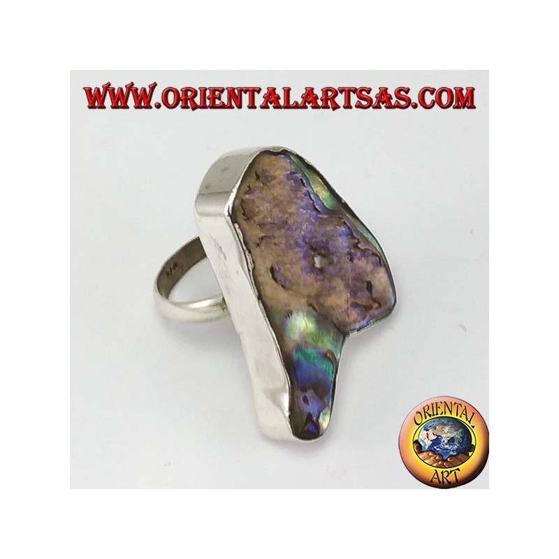 Bague en argent avec perle de nacre