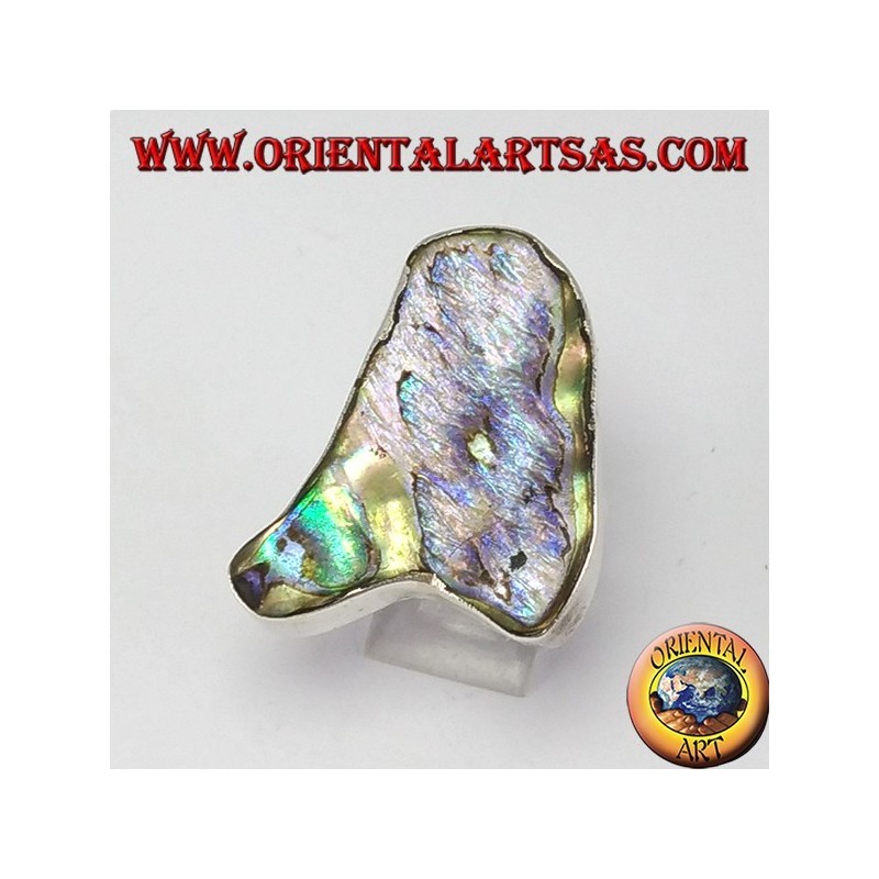 Anillo de plata con nácar paua