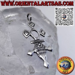 Silver pendant the Tuareg cross of Agadez, protection and prosperity