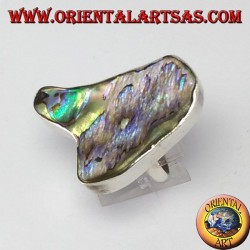 Anillo de plata con nácar paua