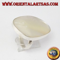 Anillo de plata con nácar (grande)